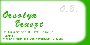 orsolya bruszt business card